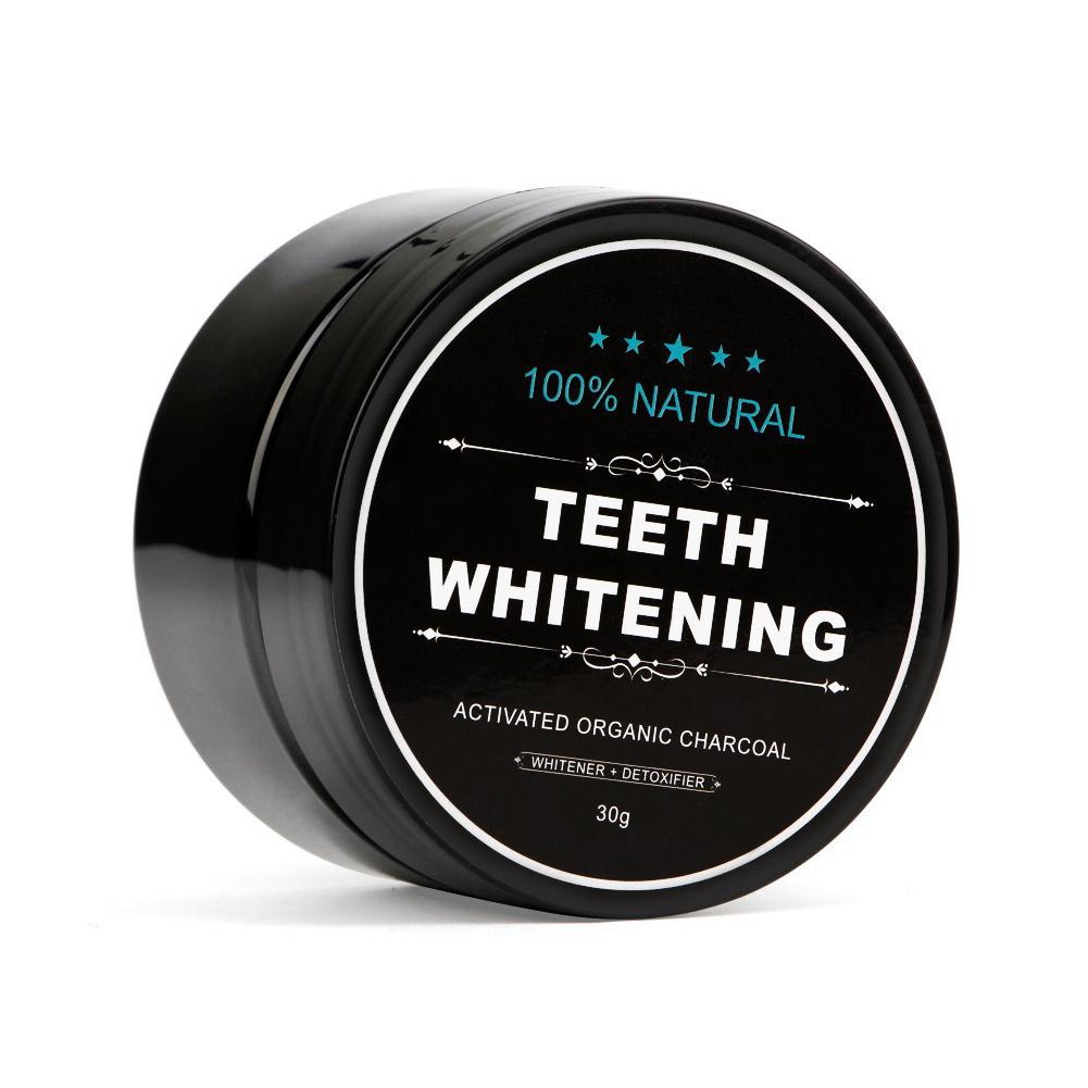 Teeth Whitening Activated Organic Charcoal - Pó Clareador Dental Natural Orgânico de