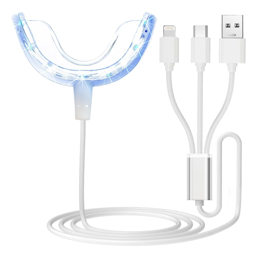 Teeth Whitening With Blue Light - Luz do acelerador de clareamento dos