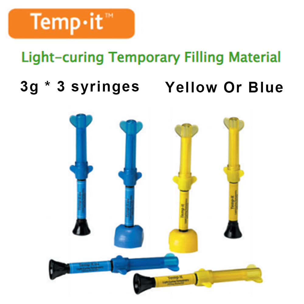 Teeth Whitening With Blue Light - 3gx3pcs Spident Temp It Dental Material