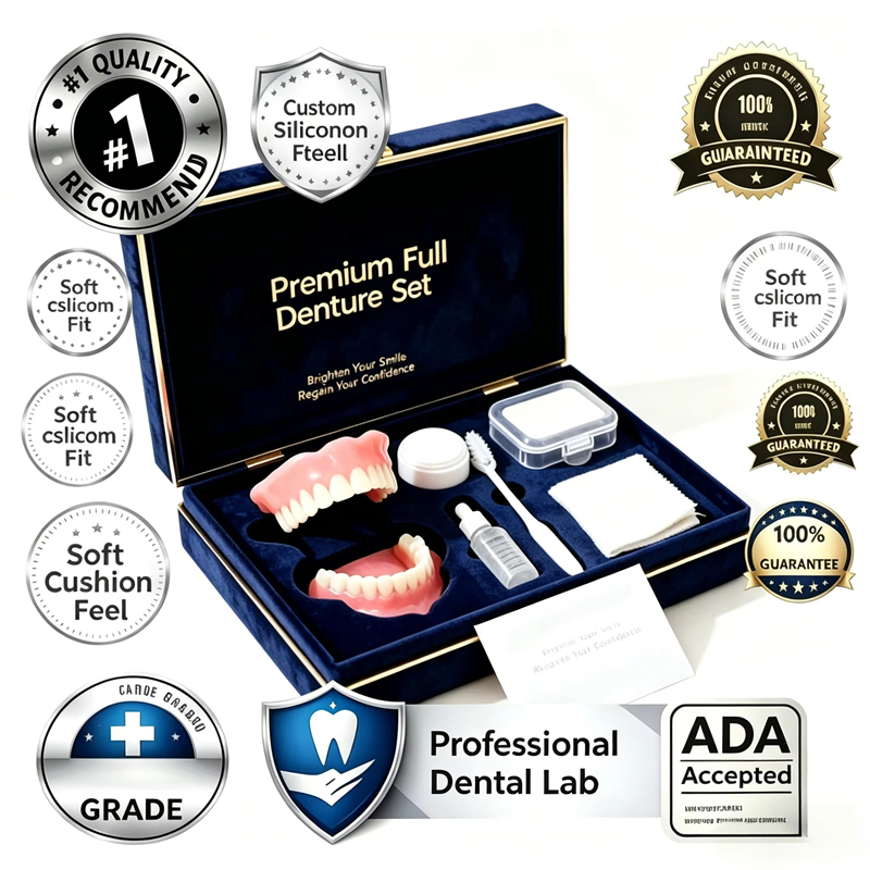 Teeth Whitening Veneers - Kit de Dentaduras Cosméticas Naturais, Conjunto