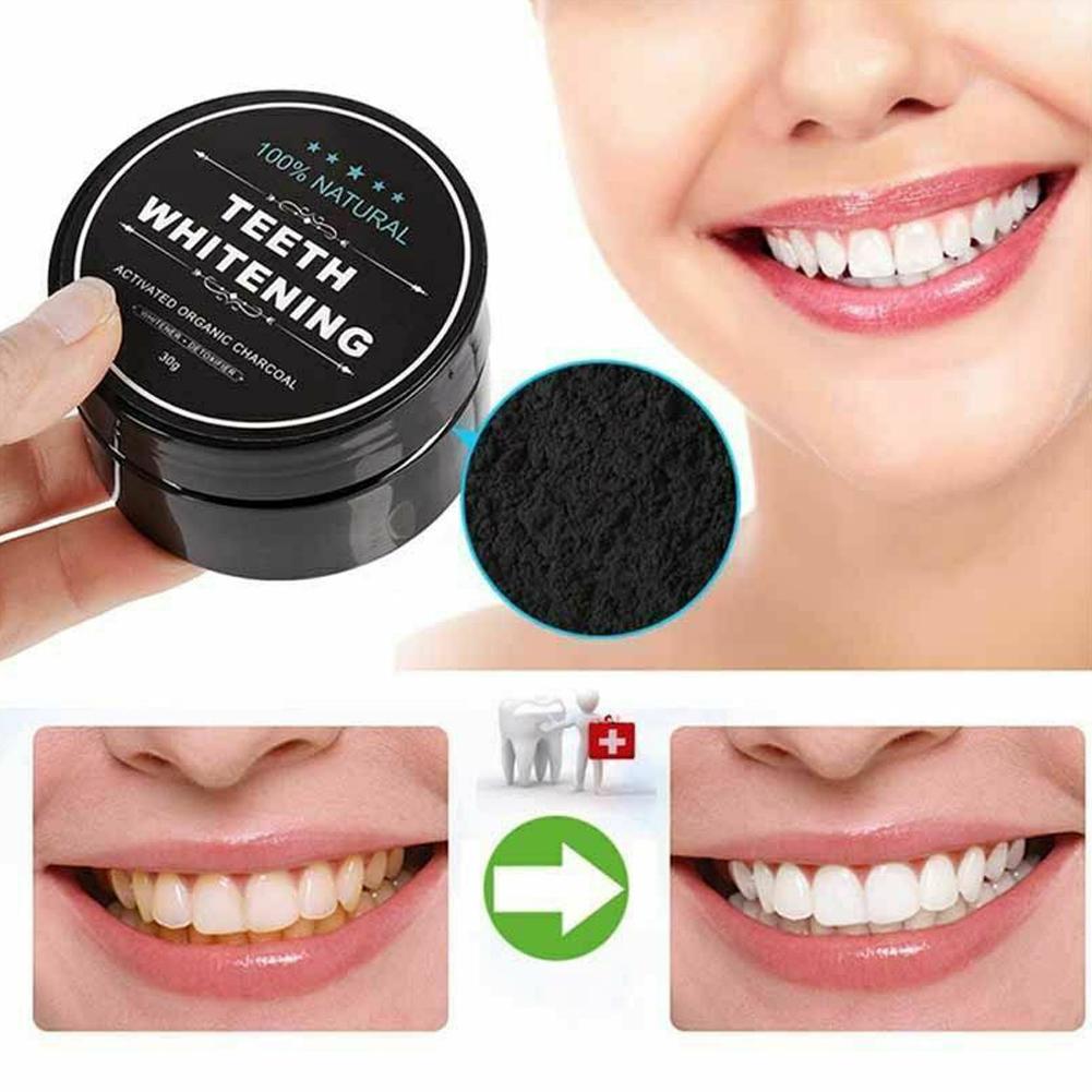 Teeth Whitening Activated Organic Charcoal - Esmalte em pó de carvão orgânico