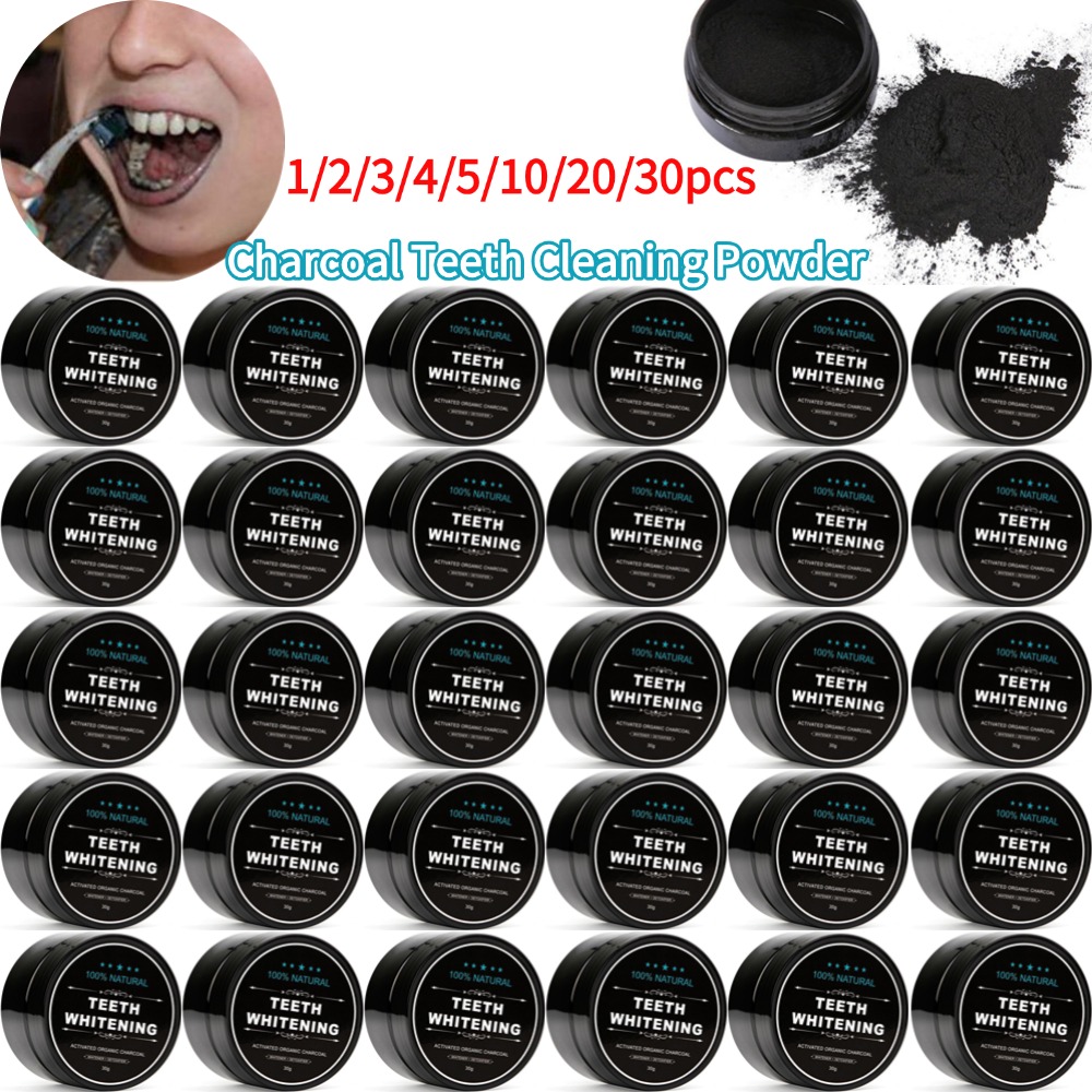 Teeth Whitening Activated Organic Charcoal - Pó de clareamento dental, carvão ativado