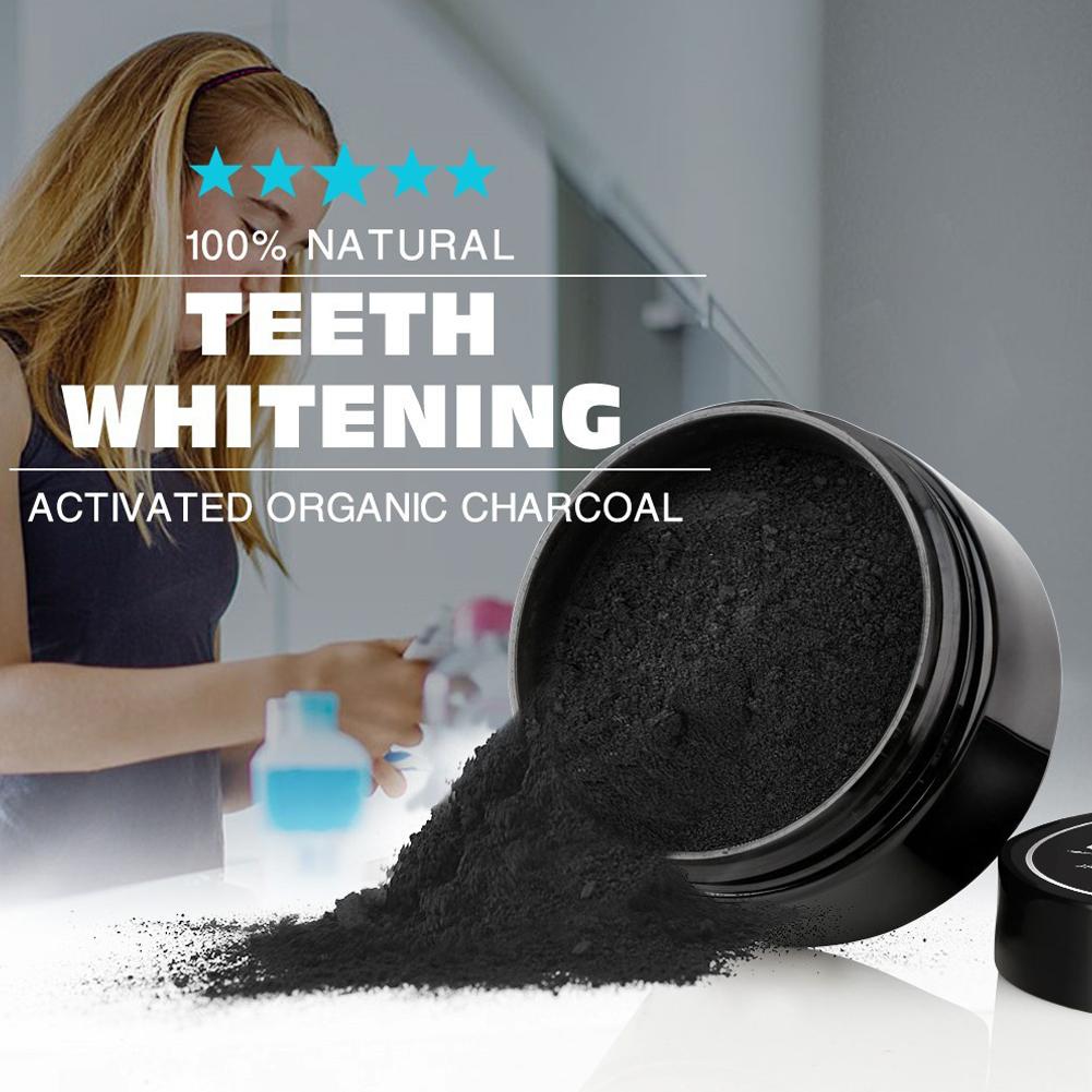 Teeth Whitening Activated Organic Charcoal - Pó Clareador Dental Natural Orgânico de
