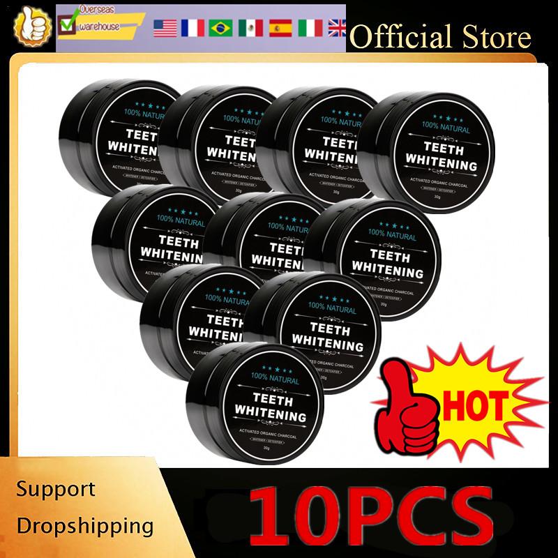 10 pçs 30g natural dentes bran - Teeth Whitening Activated Organic Charcoal avaliação e preço