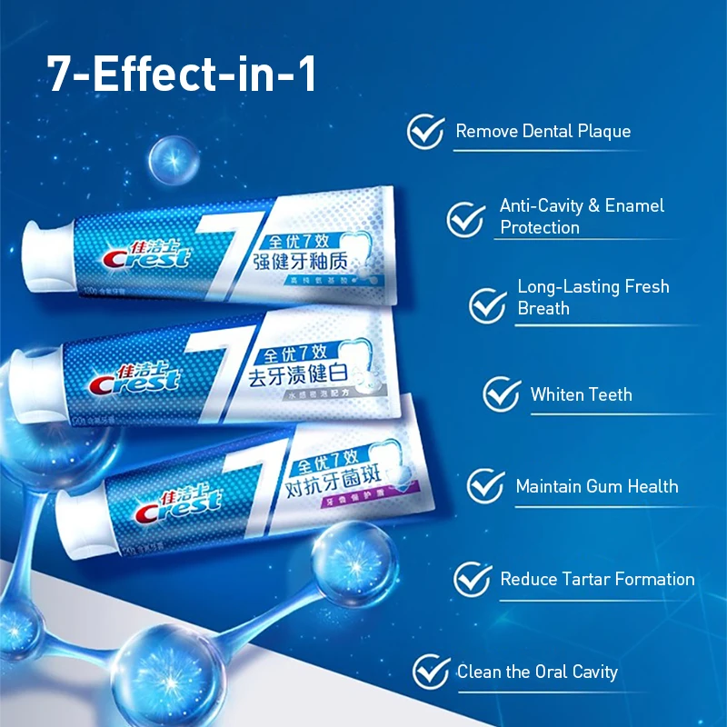 Crest 7 efeitos creme dental b - Teeth Whitening Crest avaliação e preço