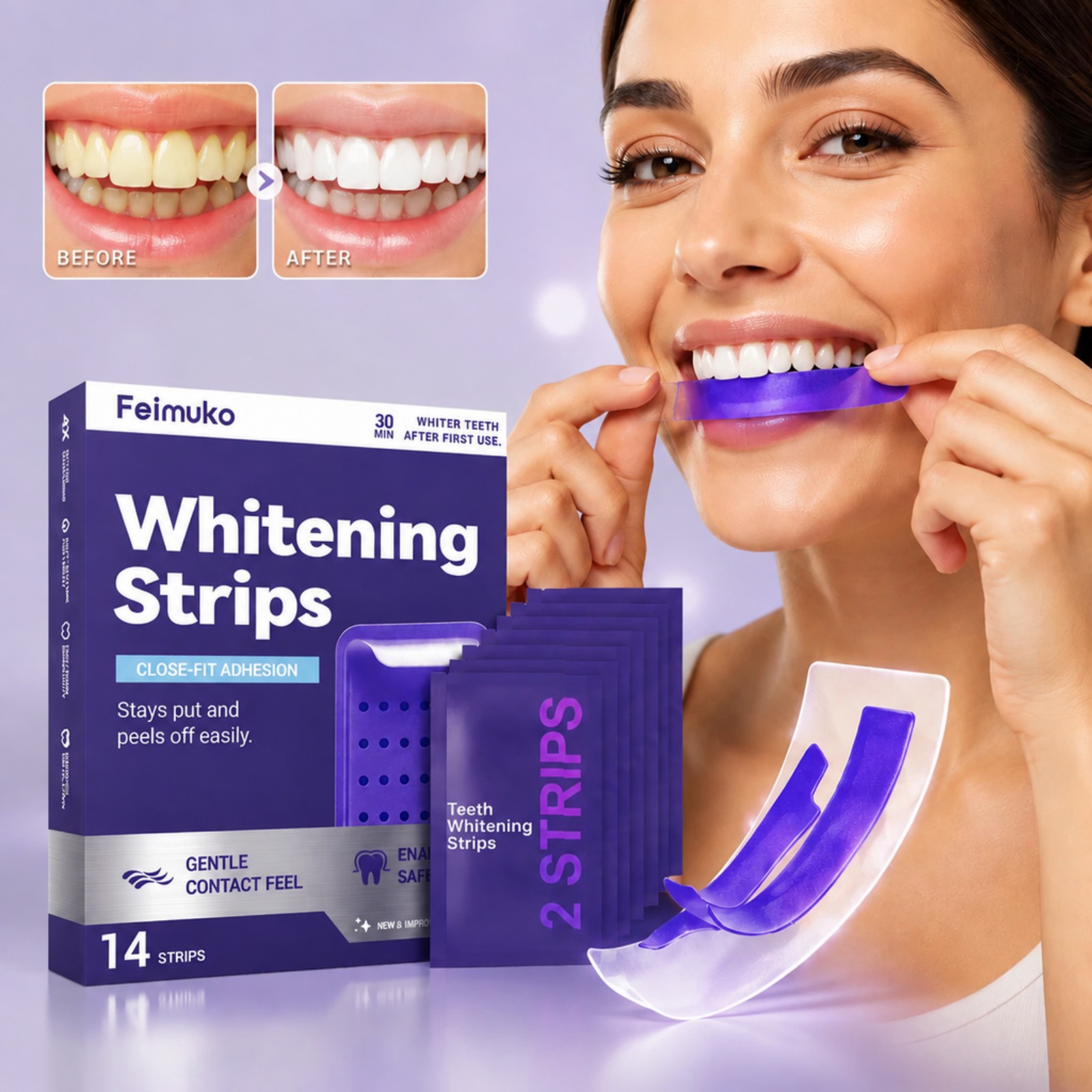 7 peças de tiras branqueadoras - Teeth Whitening Gel Refills avaliação e preço